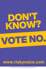 Vote No Corflute Sign